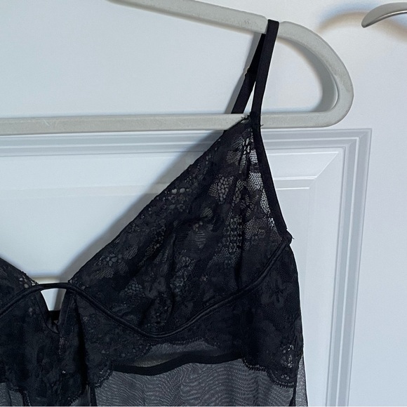 New! Victoria’s Secret Black Lace Sheer Lingerie Slip Dress XL  - 47402 - Picture 4 of 12